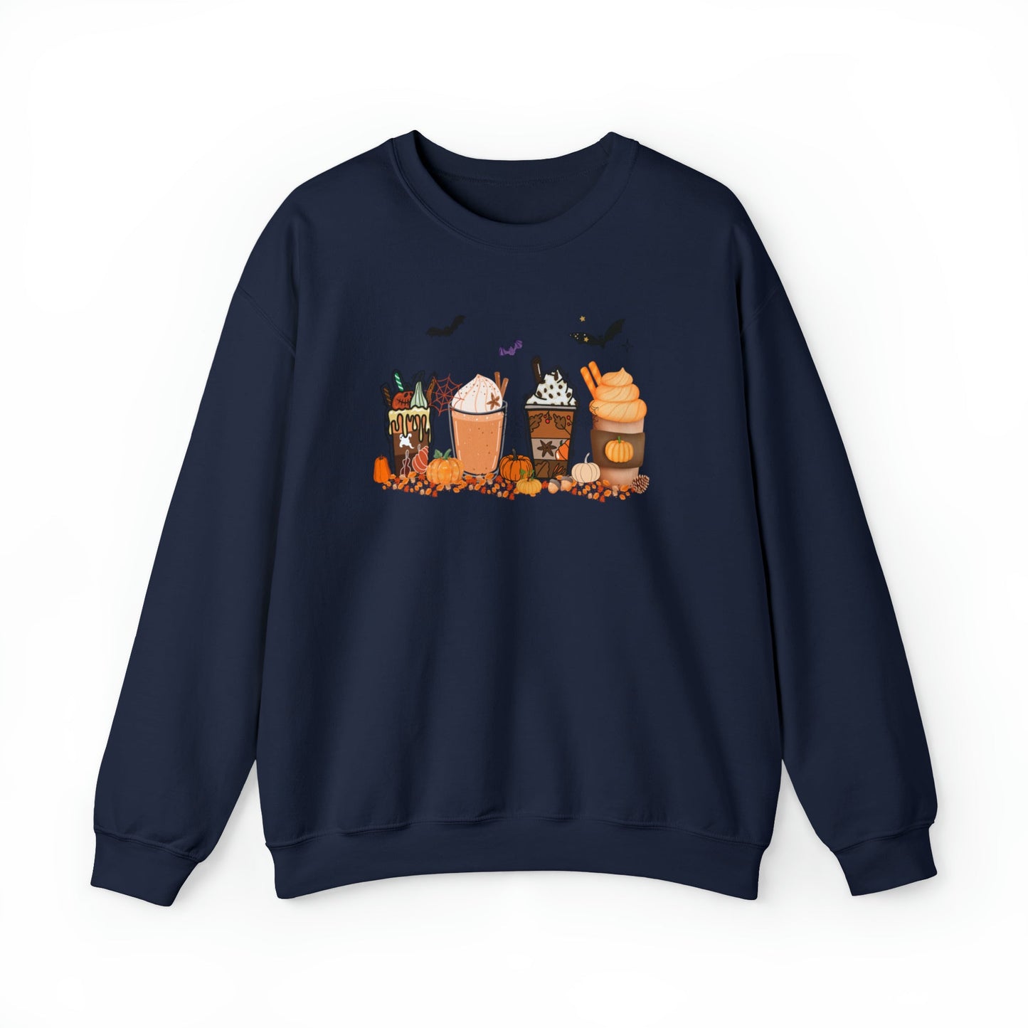 Get trendy with Festive and Spooky Coffee Heavy Blend™ Crewneck Sweatshirt - Sweatshirt available at Good Gift Company. Grab yours for $25.95 today!