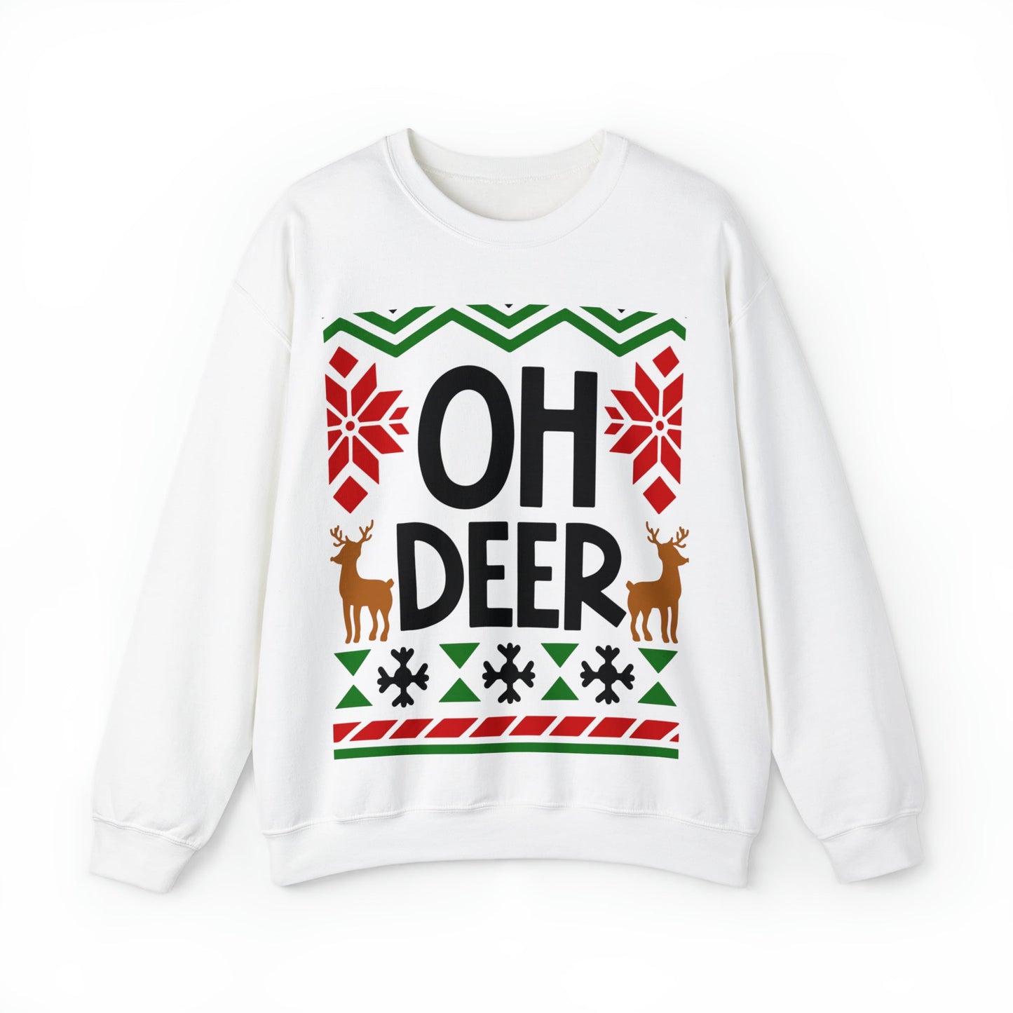 Get trendy with Oh Deer Ugly Christmas Sweater - Sweatshirt available at Good Gift Company. Grab yours for $29.99 today!