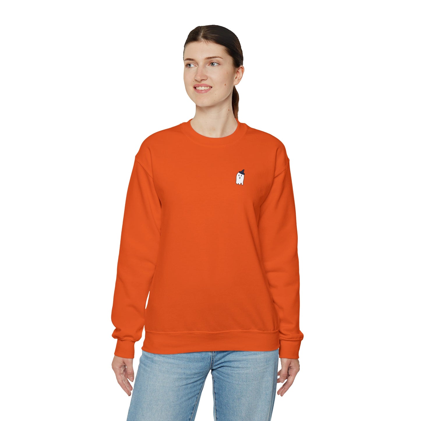 Get trendy with Ghost Witch Hat Crewneck Sweatshirt - Sweatshirt available at Good Gift Company. Grab yours for $38 today!