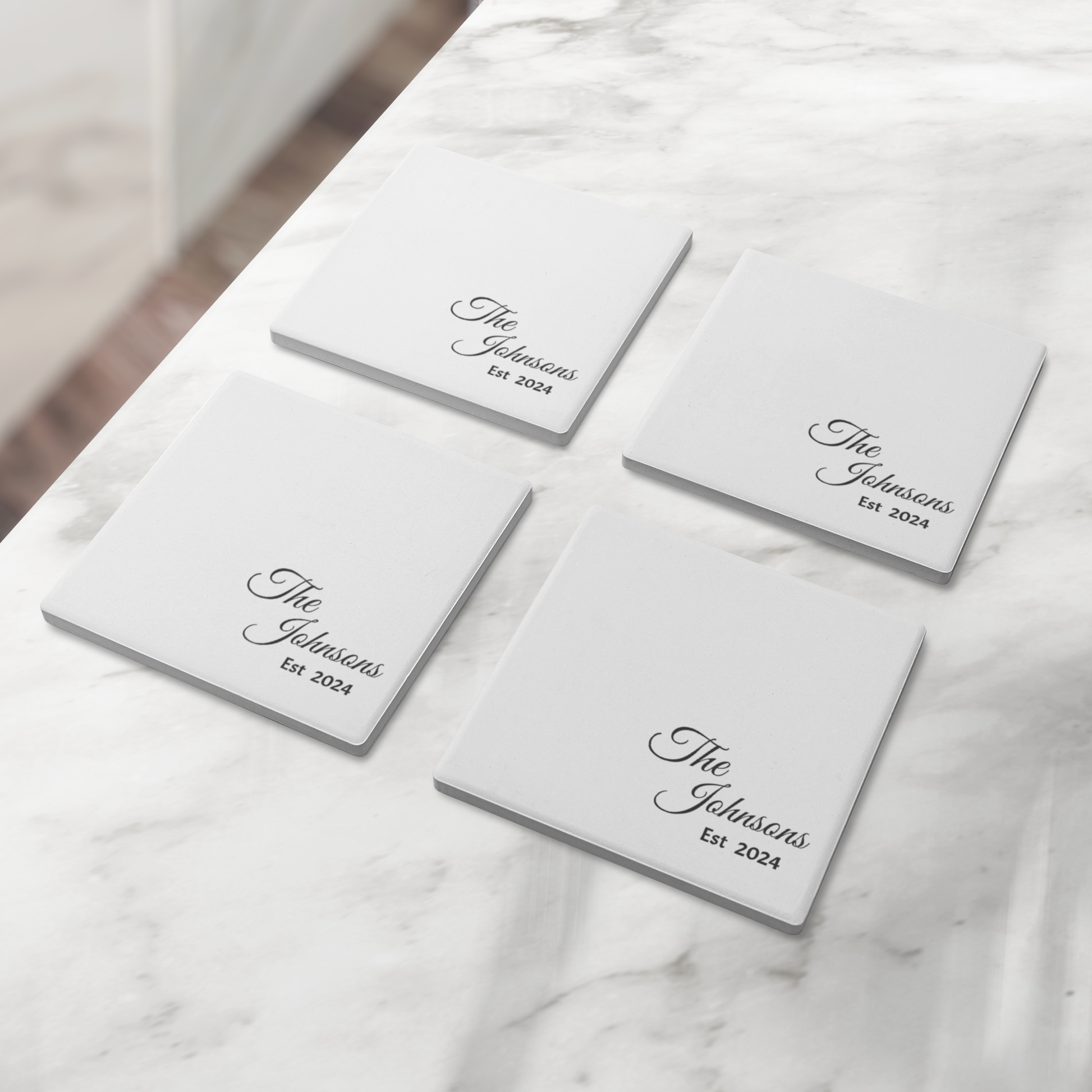 Get trendy with Square Stone Coasters (Set of 4) -  available at Good Gift Company. Grab yours for $19 today!