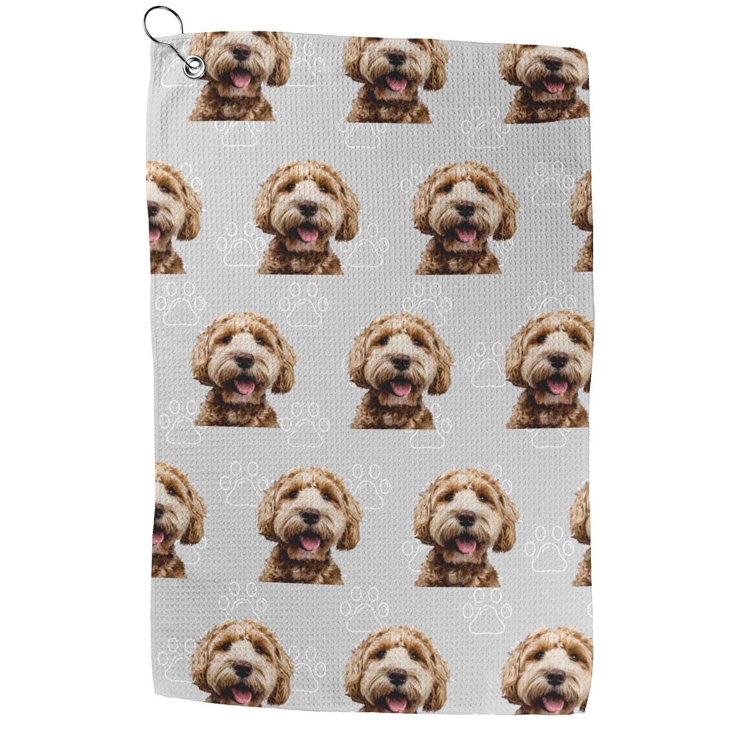 Sports| Personalized Waffle Golf Towel with Your Dog’s Picture - The Perfect Gift for Dog-Loving Golfers