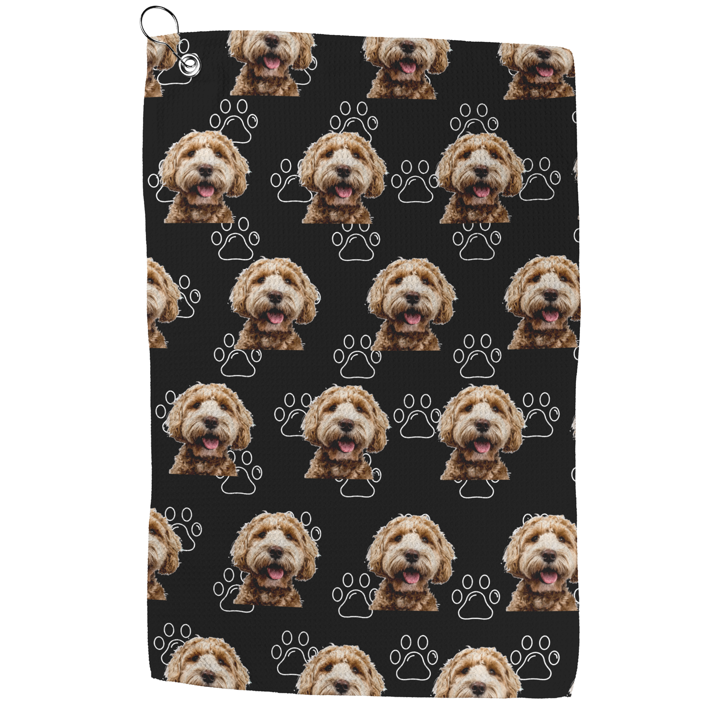 Sports| Personalized Waffle Golf Towel with Your Dog’s Picture - The Perfect Gift for Dog-Loving Golfers