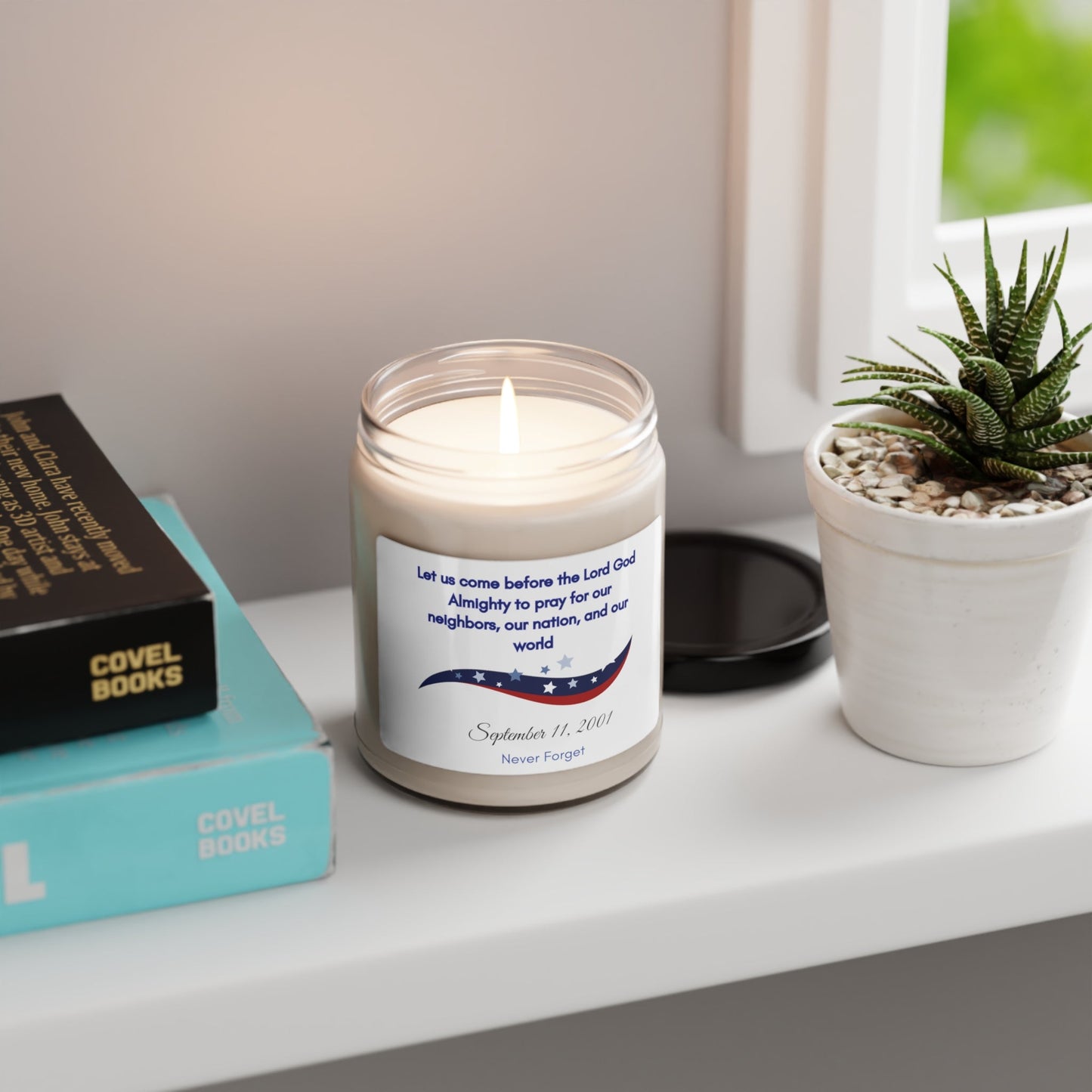 Get trendy with September 11 Remembrance prayer Scented Soy Candle, 9oz - Home Decor available at Good Gift Company. Grab yours for $16 today!