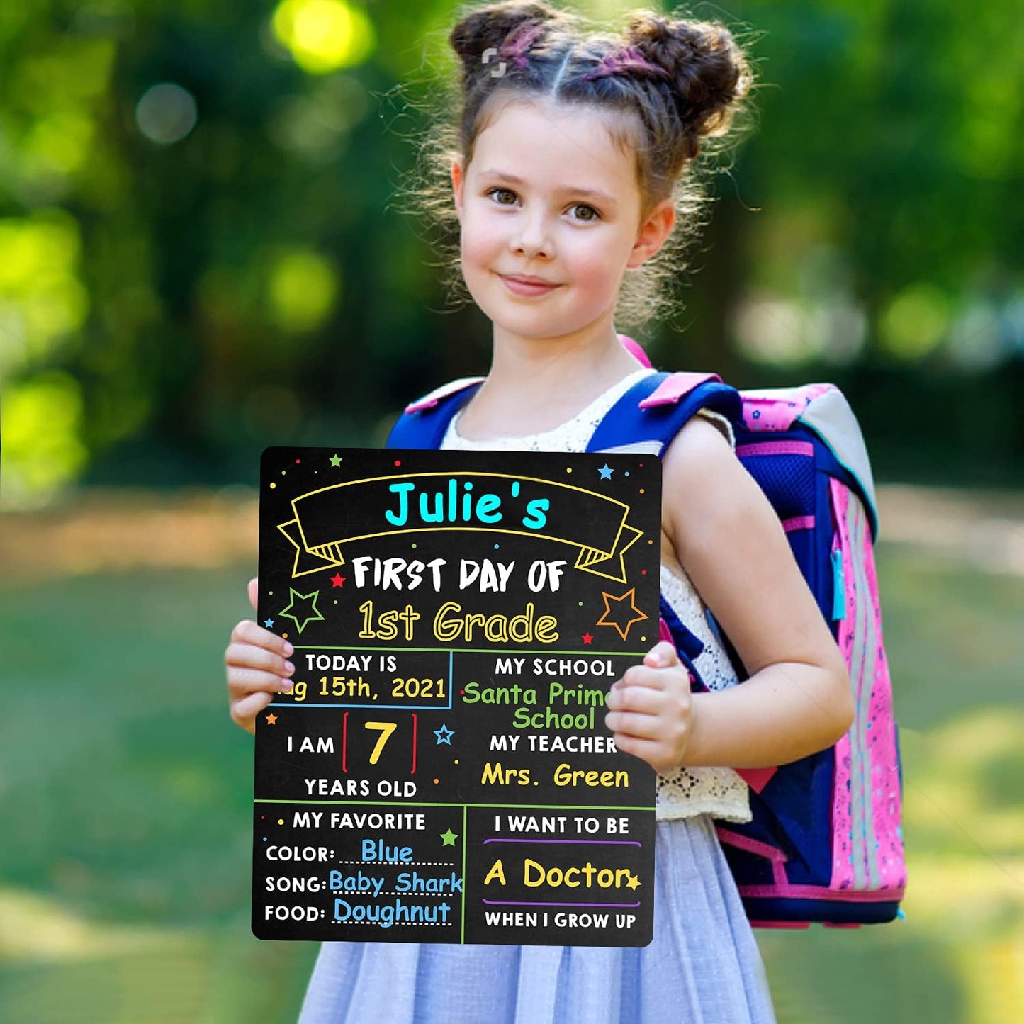 Get trendy with First Day of School Board - 12’’ X 10’’ First & Last Day School Chalkboard - 1St Day Back to School Board Milestone Sign Photo Prop for Kids Boys Girls - Double-Sided & Reusable (S-Style) -  available at Good Gift Company. Grab yours for $14.98 today!