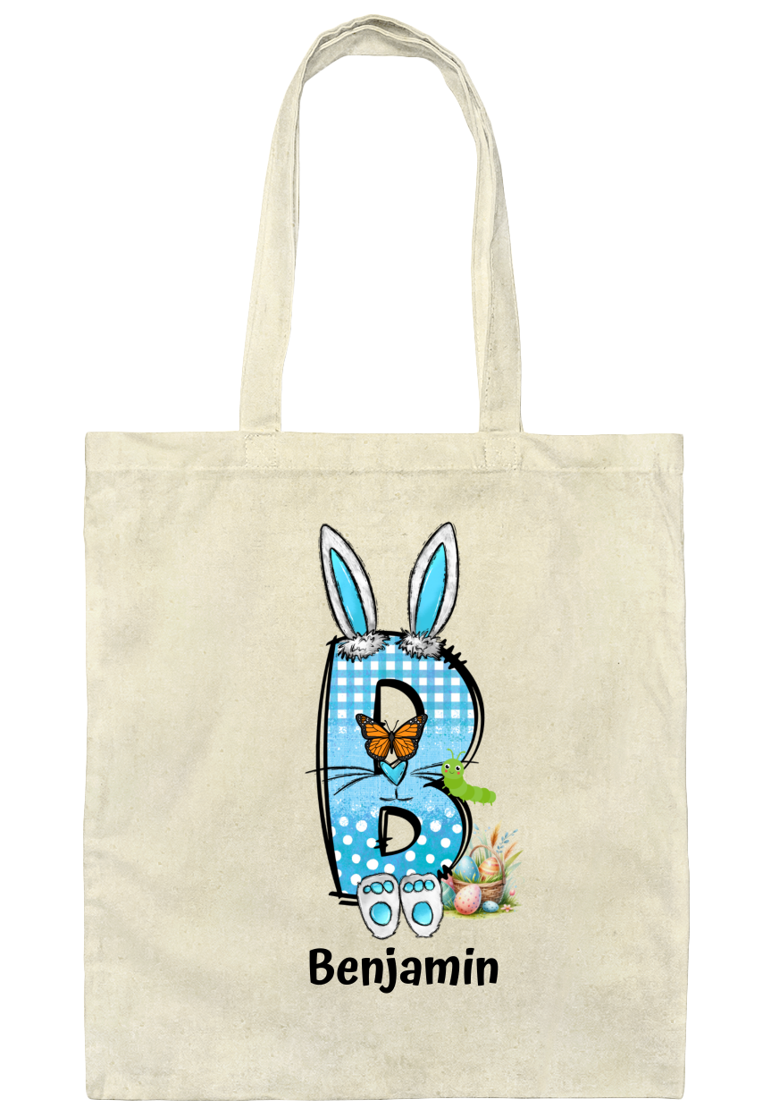 Personalized Easter Gift Bag – Custom Name & Initial