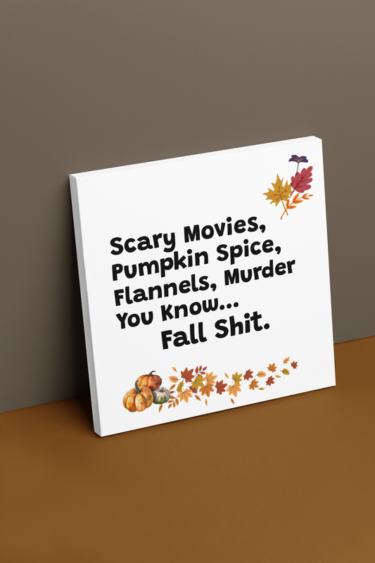 Fall Vibes Canvas Print – Celebrate the Season with Spooky Flair!