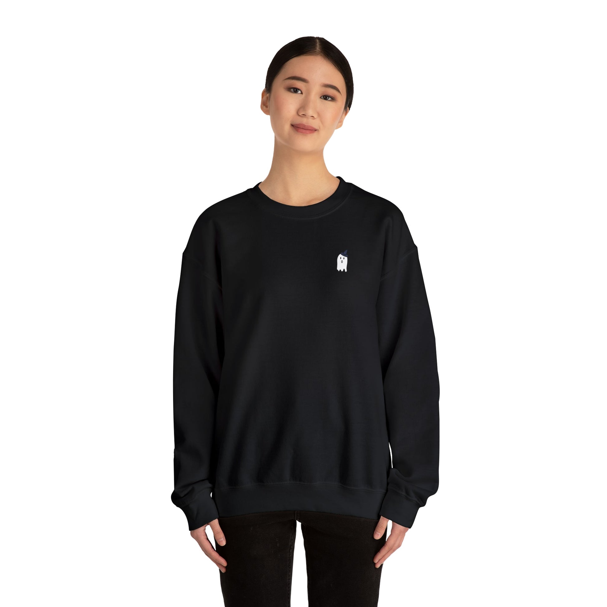 Get trendy with Ghost Witch Hat Crewneck Sweatshirt - Sweatshirt available at Good Gift Company. Grab yours for $38 today!