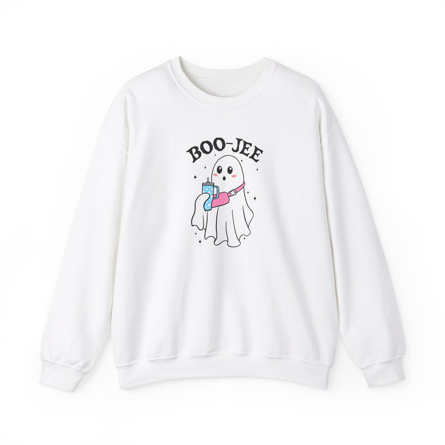 Trendy Fall Sweatshirt with Boo Jee Ghost – Perfect for the Stylishly Spooky!