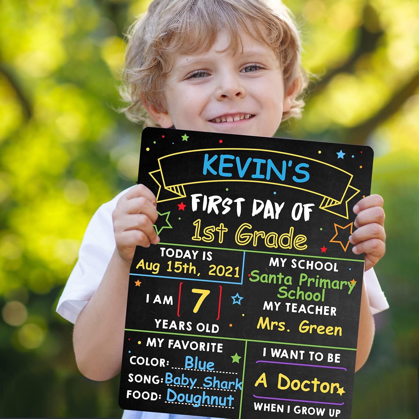 Get trendy with First Day of School Board - 12’’ X 10’’ First & Last Day School Chalkboard - 1St Day Back to School Board Milestone Sign Photo Prop for Kids Boys Girls - Double-Sided & Reusable (S-Style) -  available at Good Gift Company. Grab yours for $14.98 today!