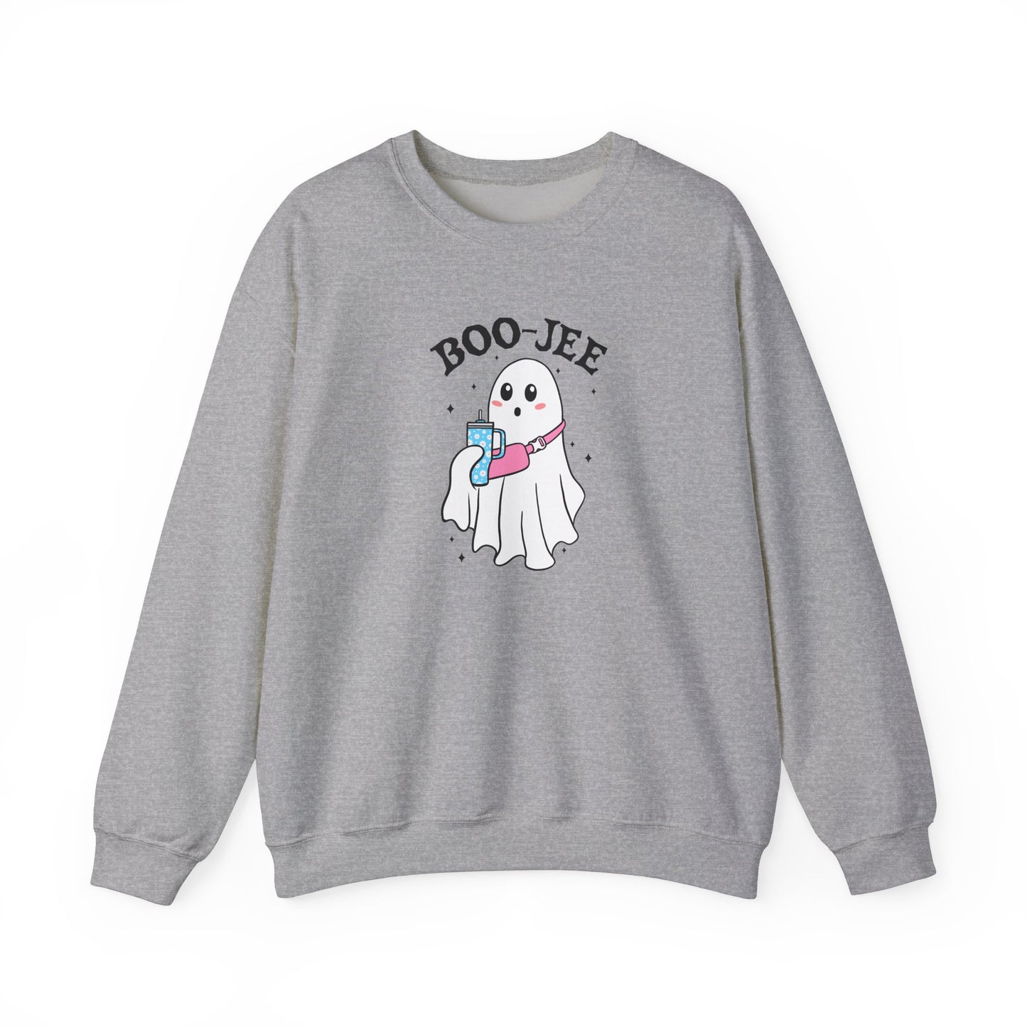 Trendy Fall Sweatshirt with Boo Jee Ghost – Perfect for the Stylishly Spooky!