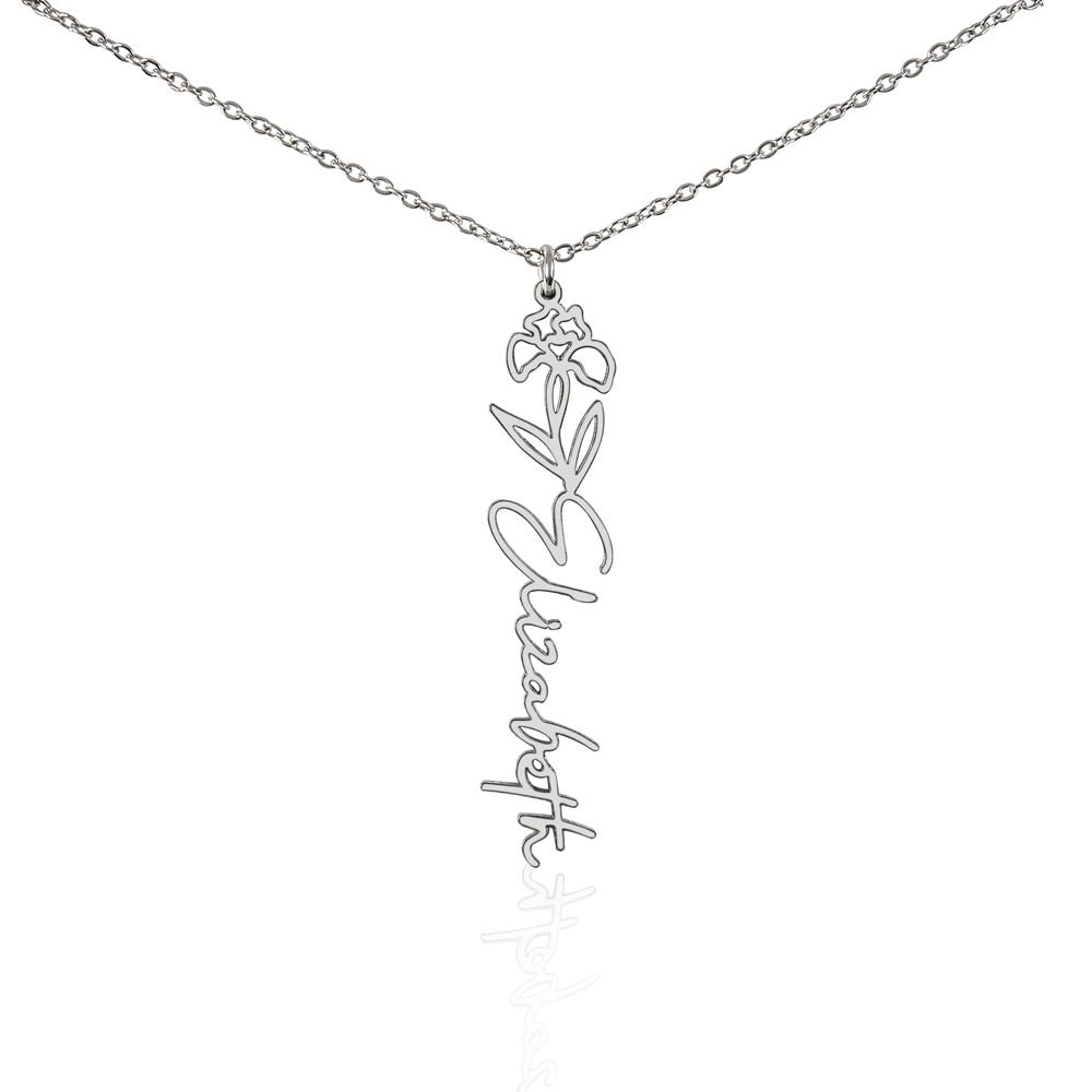 Get trendy with Elegant Birth Flower Name necklace Maid of Honor Thank you Gift -  available at Good Gift Company. Grab yours for $39.95 today!