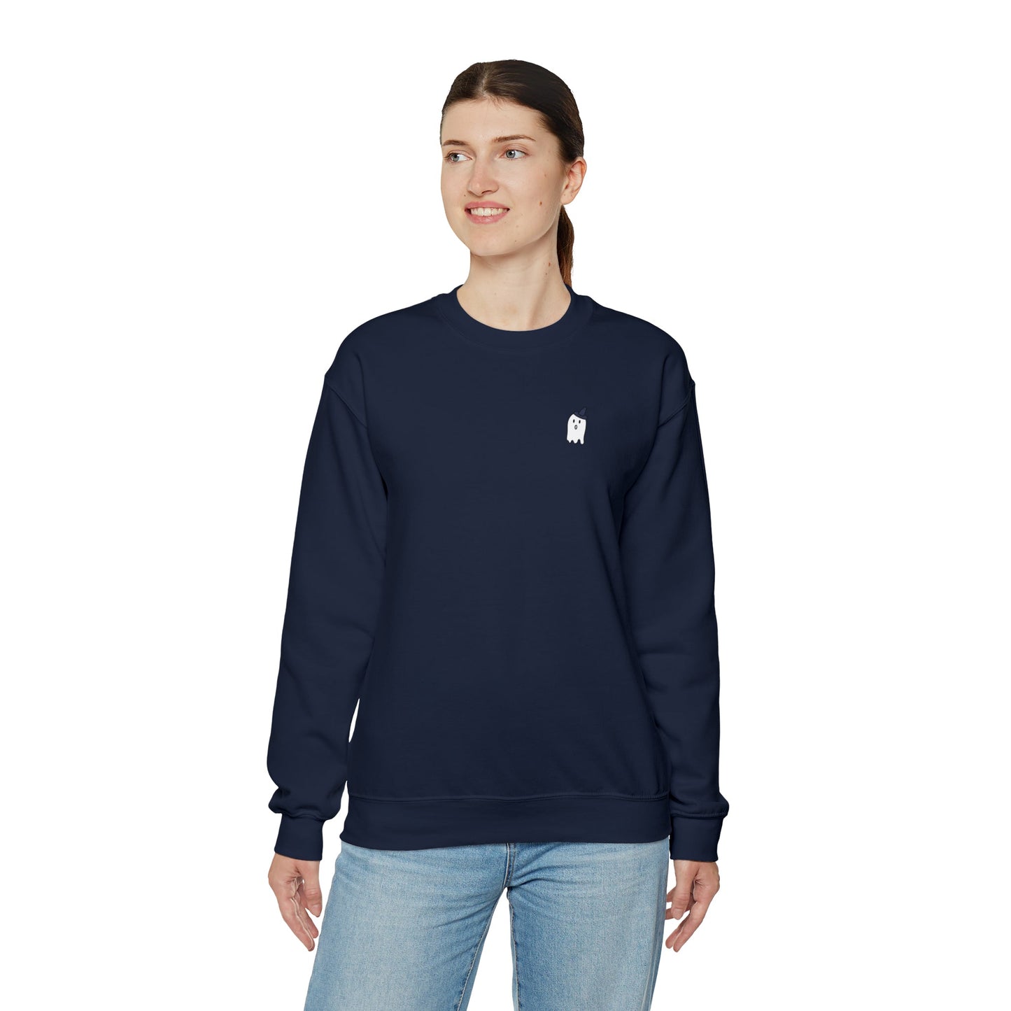 Get trendy with Ghost Witch Hat Crewneck Sweatshirt - Sweatshirt available at Good Gift Company. Grab yours for $38 today!