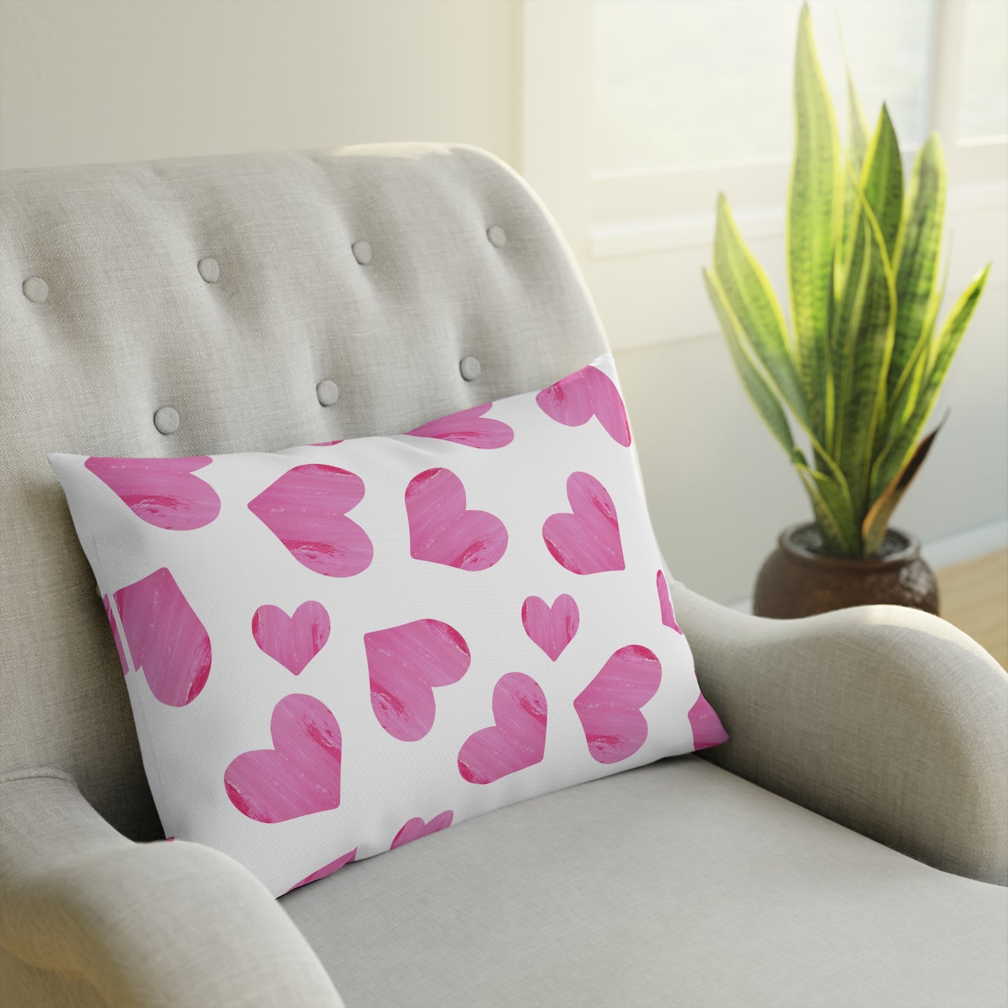 Pink Hearts Cushion