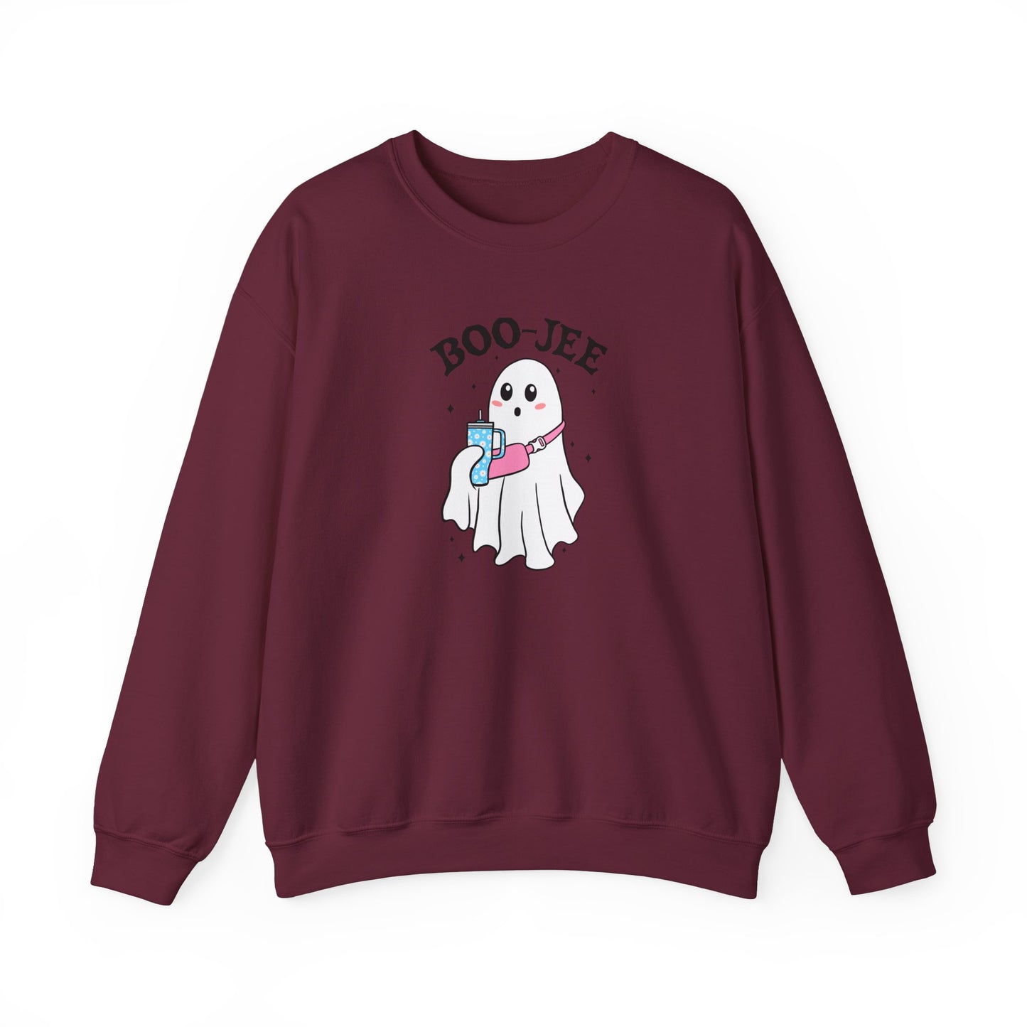 Trendy Fall Sweatshirt with Boo Jee Ghost – Perfect for the Stylishly Spooky!