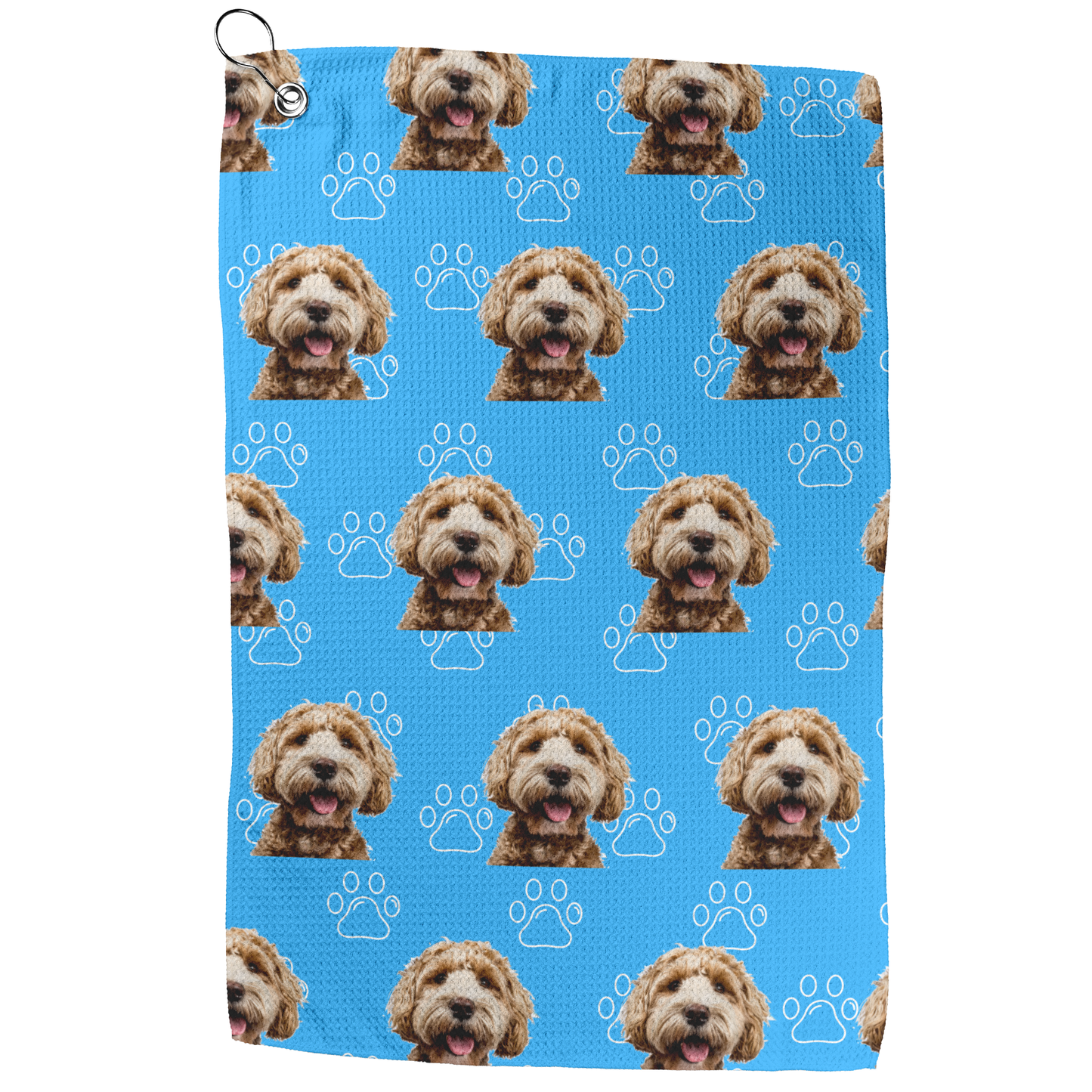 Sports| Personalized Waffle Golf Towel with Your Dog’s Picture - The Perfect Gift for Dog-Loving Golfers