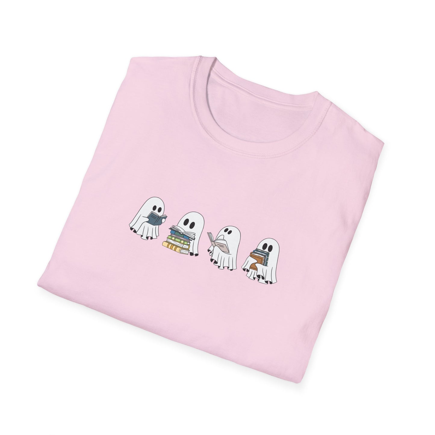 Cute Reading Ghosts Crewneck T shirt