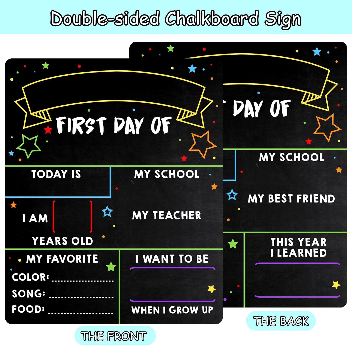 Get trendy with First Day of School Board - 12’’ X 10’’ First & Last Day School Chalkboard - 1St Day Back to School Board Milestone Sign Photo Prop for Kids Boys Girls - Double-Sided & Reusable (S-Style) -  available at Good Gift Company. Grab yours for $14.98 today!