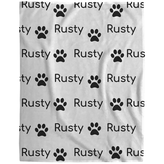 Personalized Dog Name Blanket