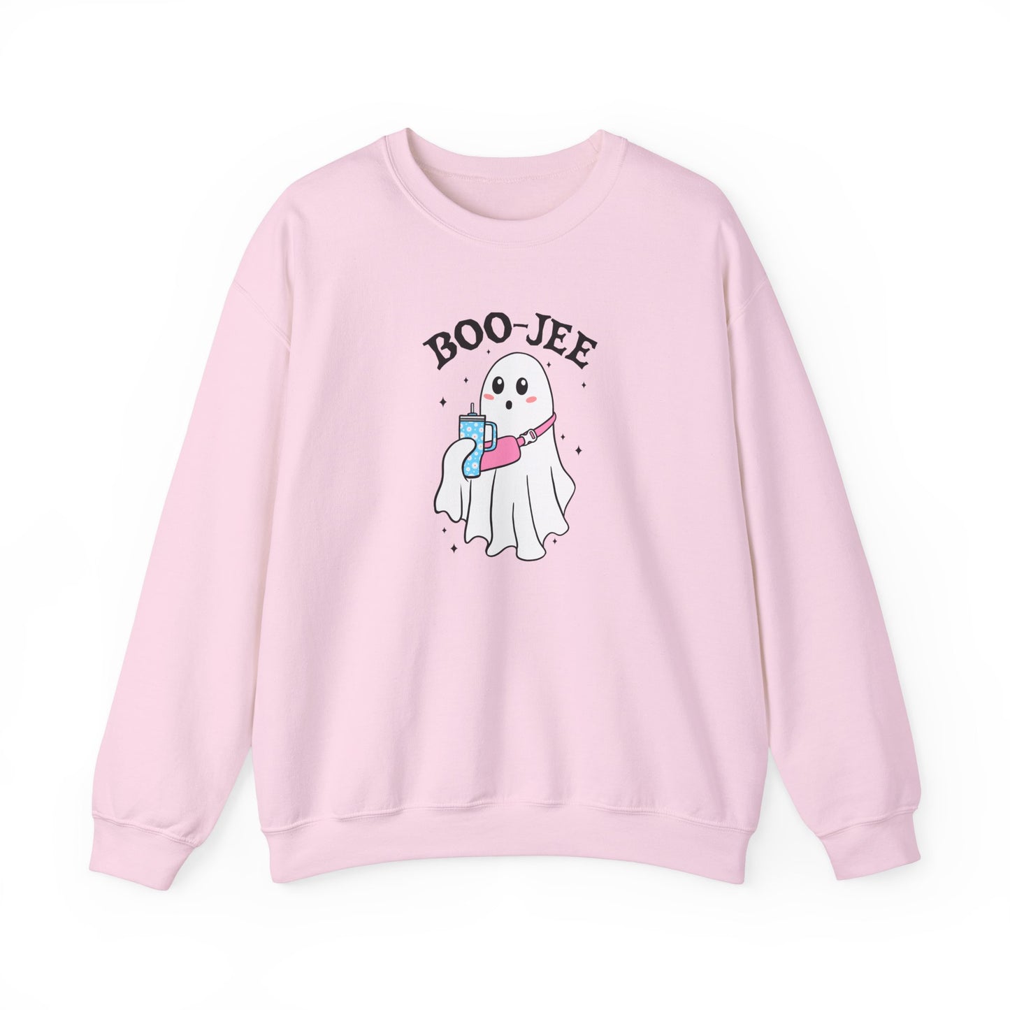 Trendy Fall Sweatshirt with Boo Jee Ghost – Perfect for the Stylishly Spooky!