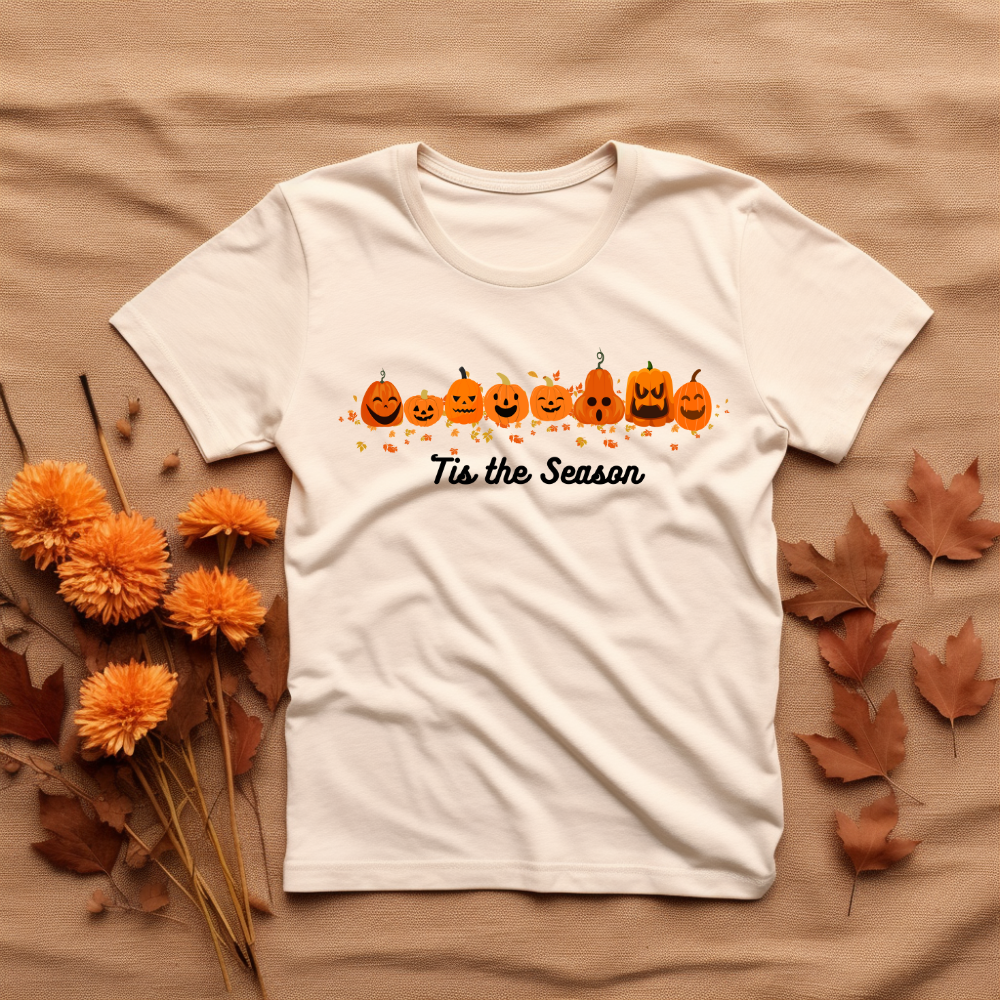 "Tis the Season" Halloween T-Shirt – Cute Jack-o'-Lanterns Design