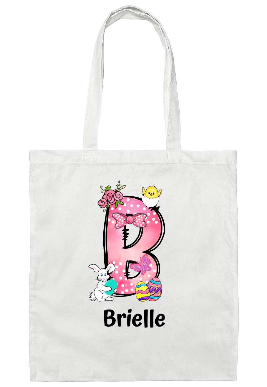 Personalized Easter Gift Bag – Custom Name & Initial