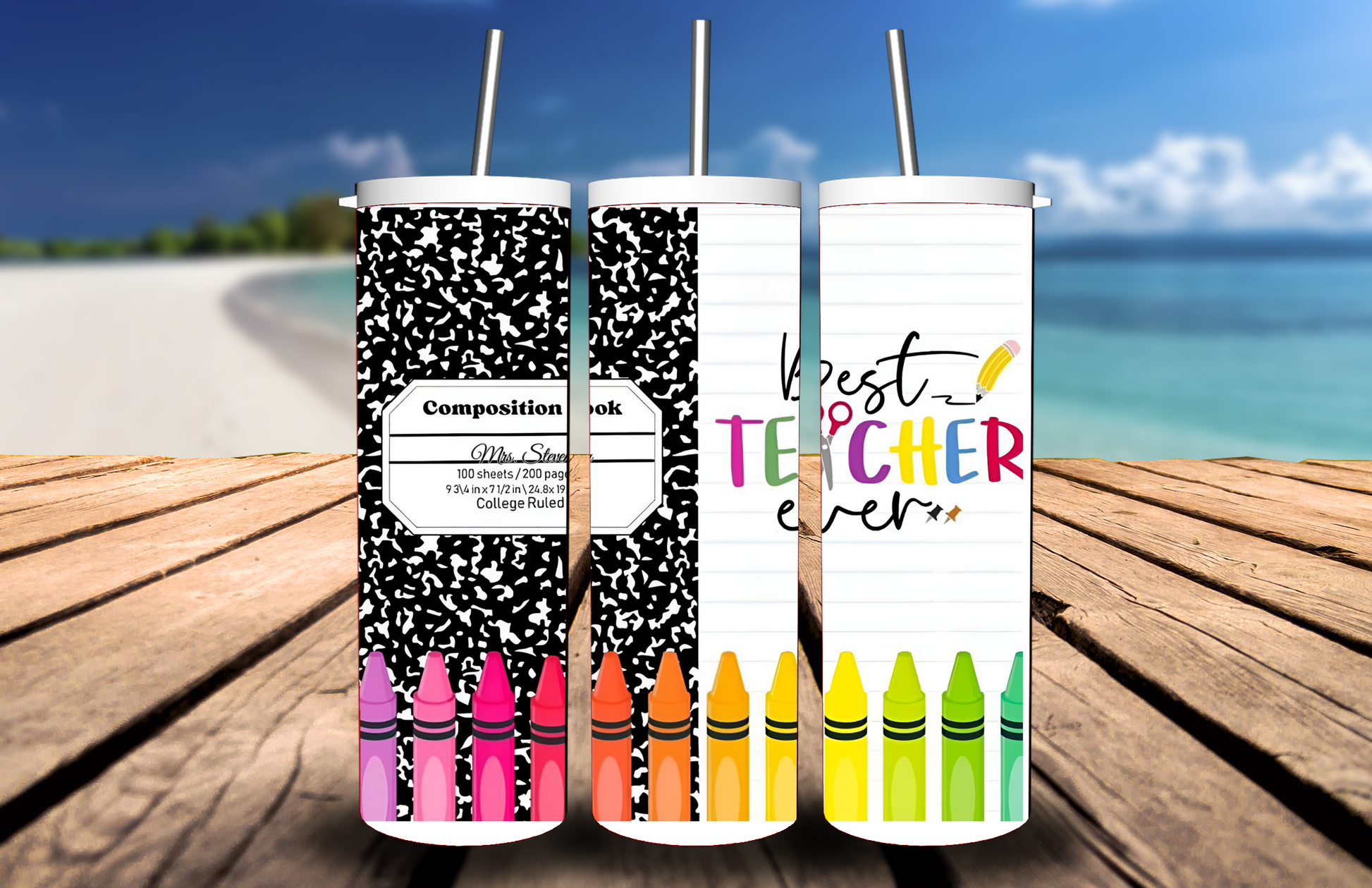 Get trendy with Best Teacher Ever Skinny Tumbler with Straw, 20oz -  available at Good Gift Company. Grab yours for $44.20 today!