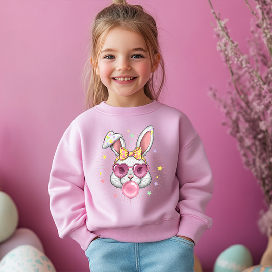 Kids & Toddlers Coquette Bunny T-Shirt or Sweatshirt – Cute Easter Aesthetic 2.0