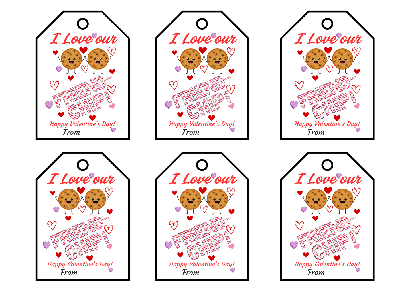 "Friendchip" Valentine Cards