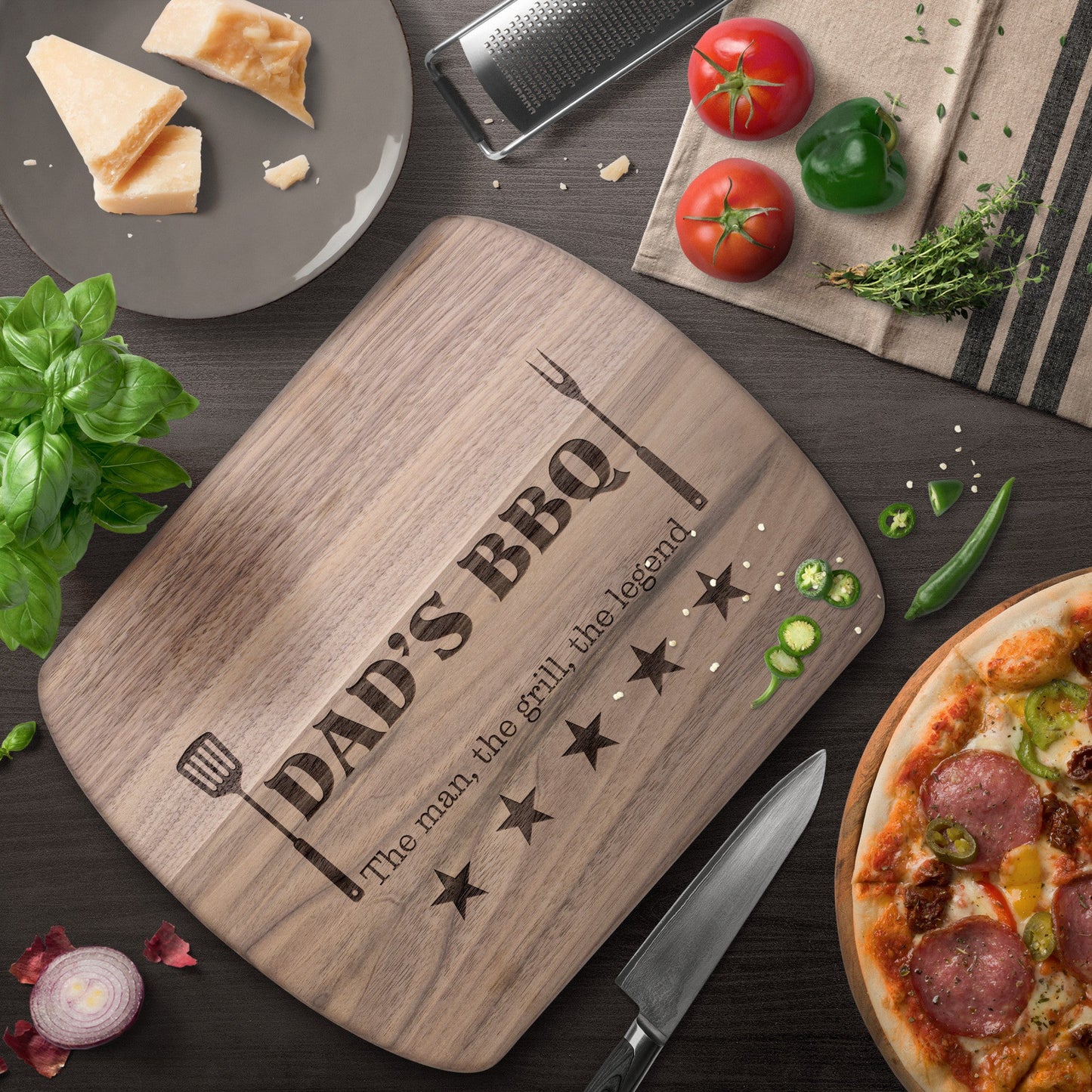 Get trendy with Dad's BBQ Cutting Board - Kitchenware available at Good Gift Company. Grab yours for $18.50 today!