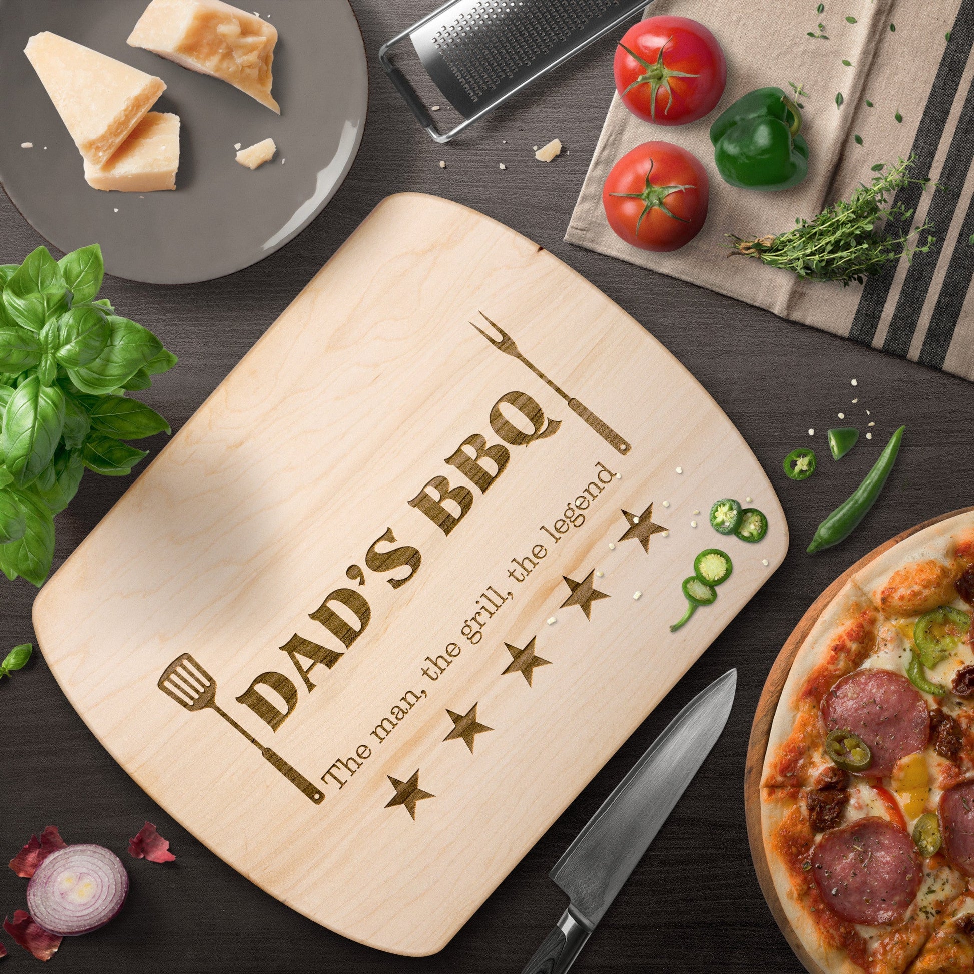 Get trendy with Dad's BBQ Cutting Board - Kitchenware available at Good Gift Company. Grab yours for $18.50 today!