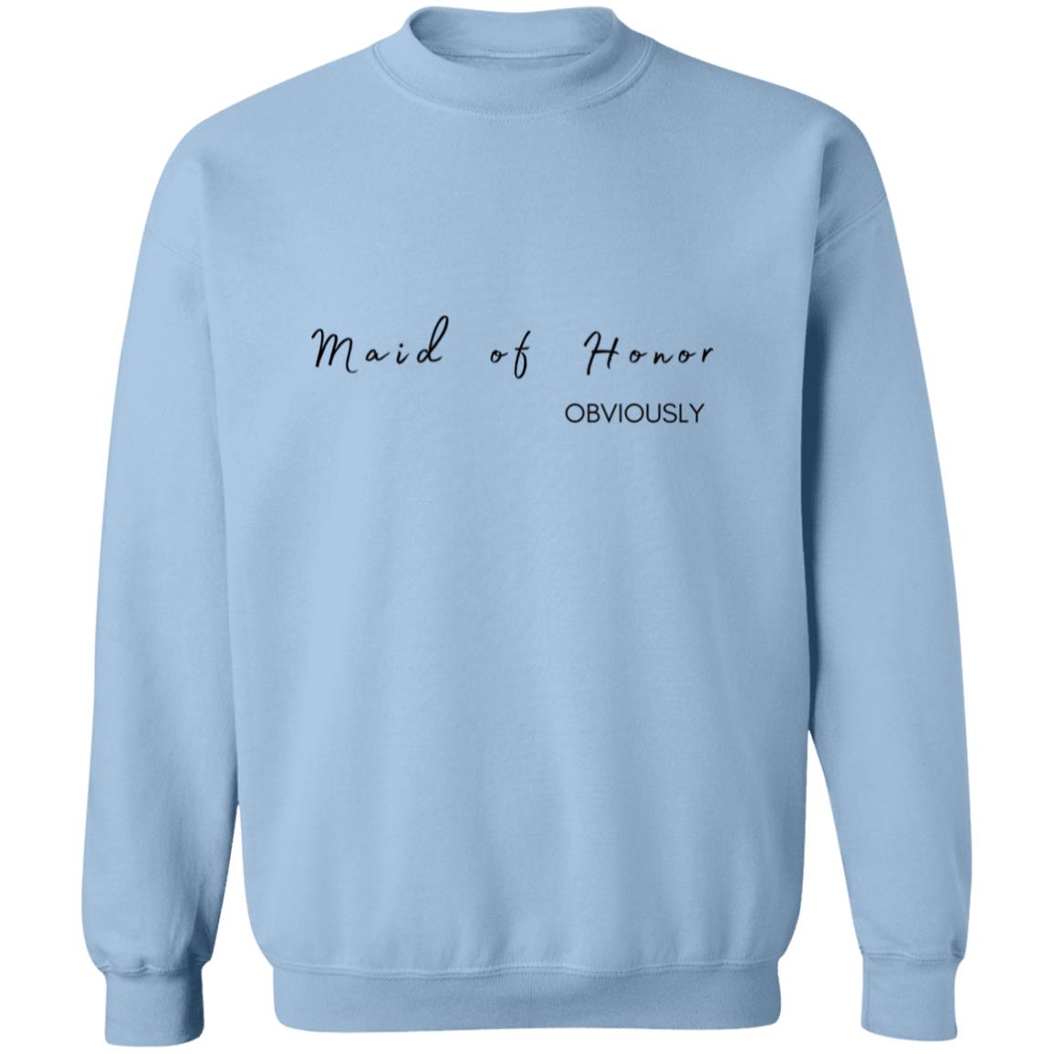 Get trendy with Maid of honor obviously Maid of Honor (Obviously) Crewneck Pullover Sweatshirt - Sweatshirts available at Good Gift Company. Grab yours for $25.53 today!