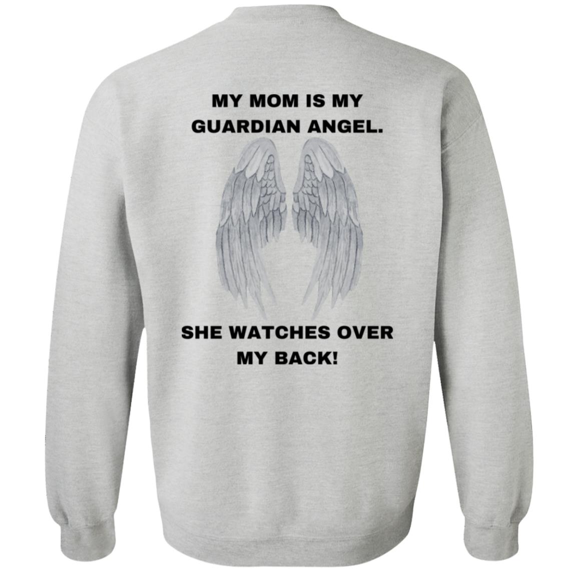 Get trendy with My Mom is MY Guardian Angel Black text (10) G180 Crewneck Pullover Sweatshirt - Sweatshirts available at Good Gift Company. Grab yours for $29.88 today!