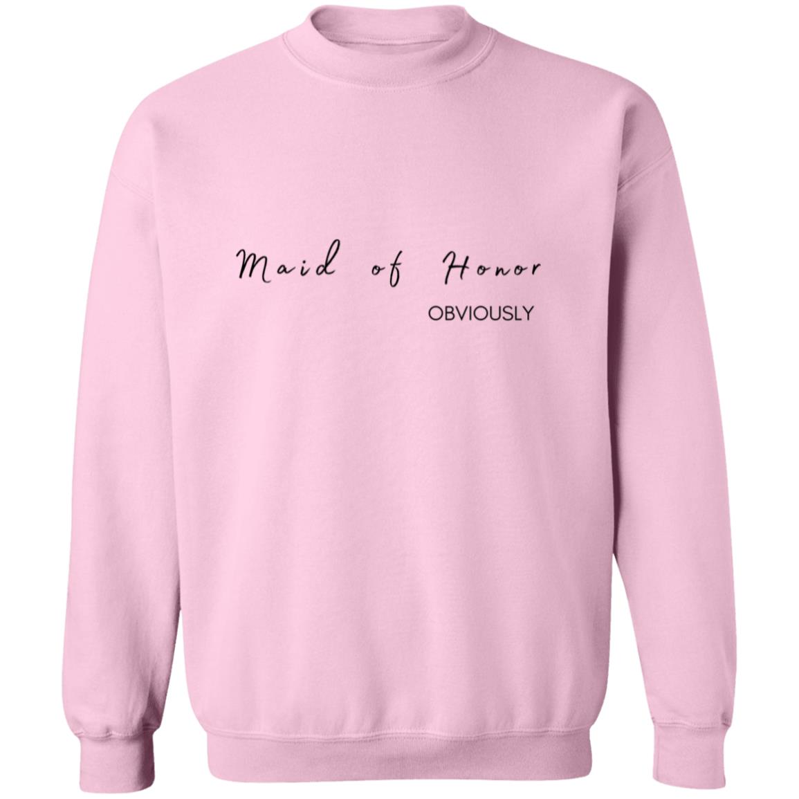 Get trendy with Maid of honor obviously Maid of Honor (Obviously) Crewneck Pullover Sweatshirt - Sweatshirts available at Good Gift Company. Grab yours for $25.53 today!