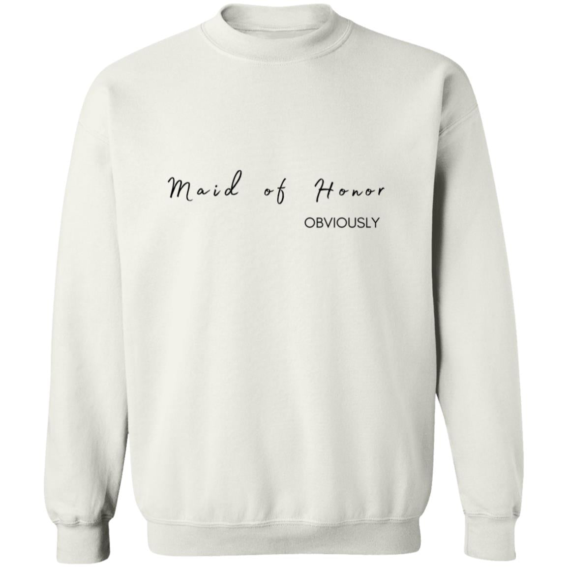 Get trendy with Maid of honor obviously Maid of Honor (Obviously) Crewneck Pullover Sweatshirt - Sweatshirts available at Good Gift Company. Grab yours for $25.53 today!