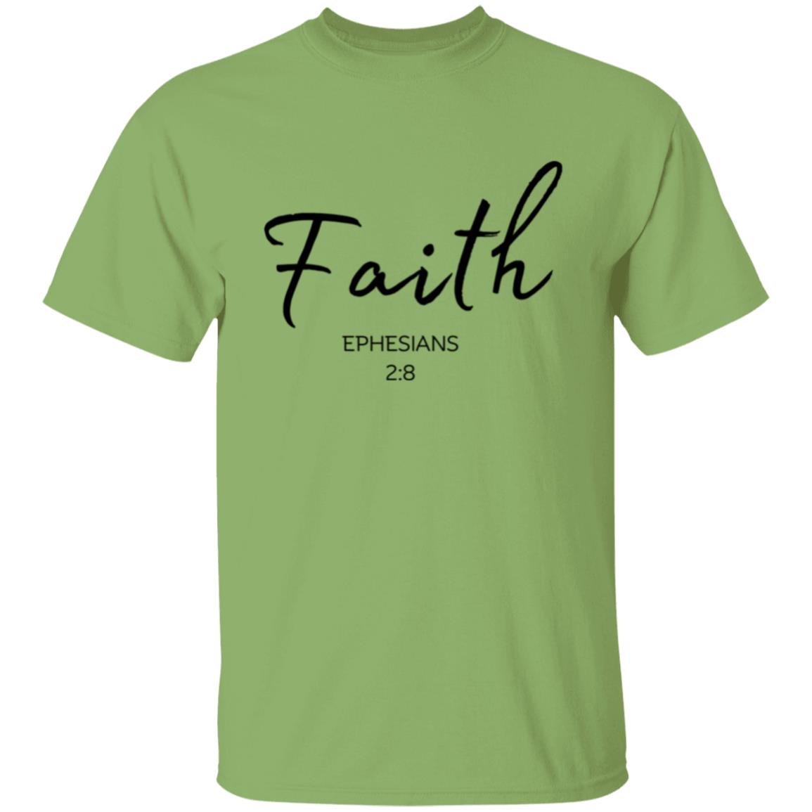 Get trendy with Faith (3) Faith T-Shirt (Romans 5:8) Words of Faith series (Black Text) - T-Shirts available at Good Gift Company. Grab yours for $21.95 today!