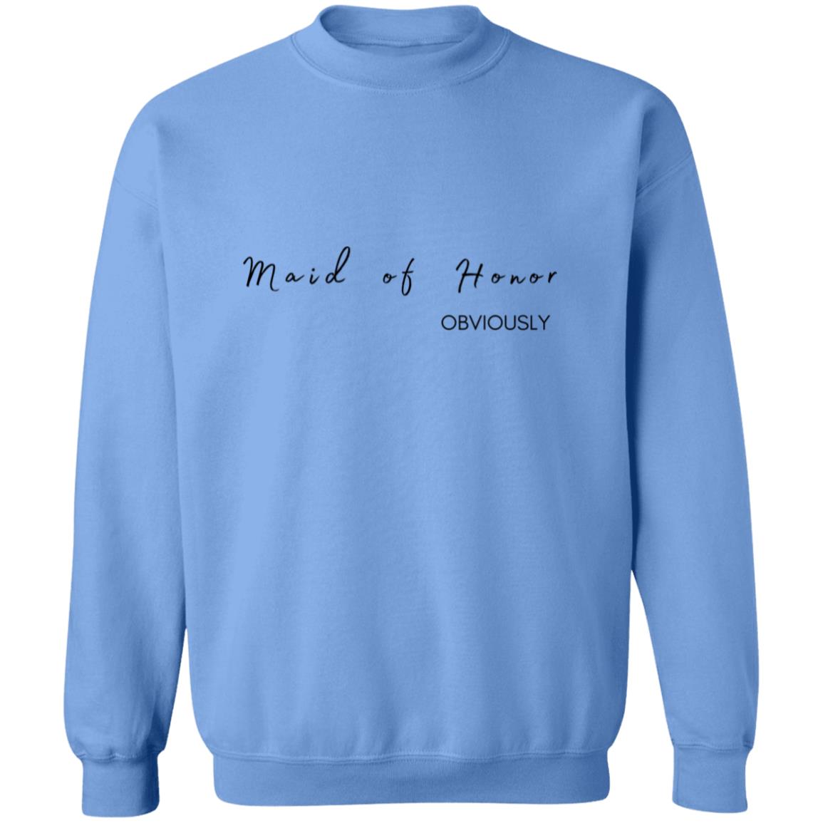 Get trendy with Maid of honor obviously Maid of Honor (Obviously) Crewneck Pullover Sweatshirt - Sweatshirts available at Good Gift Company. Grab yours for $25.53 today!