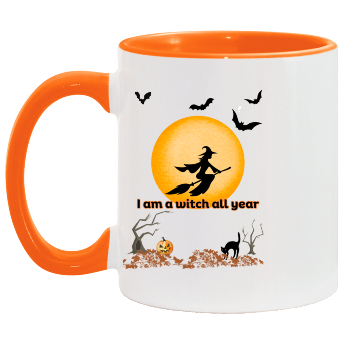 Get trendy with I am a Witch all Year 11 oz. Accent Mug - Drinkware available at Good Gift Company. Grab yours for $16.95 today!