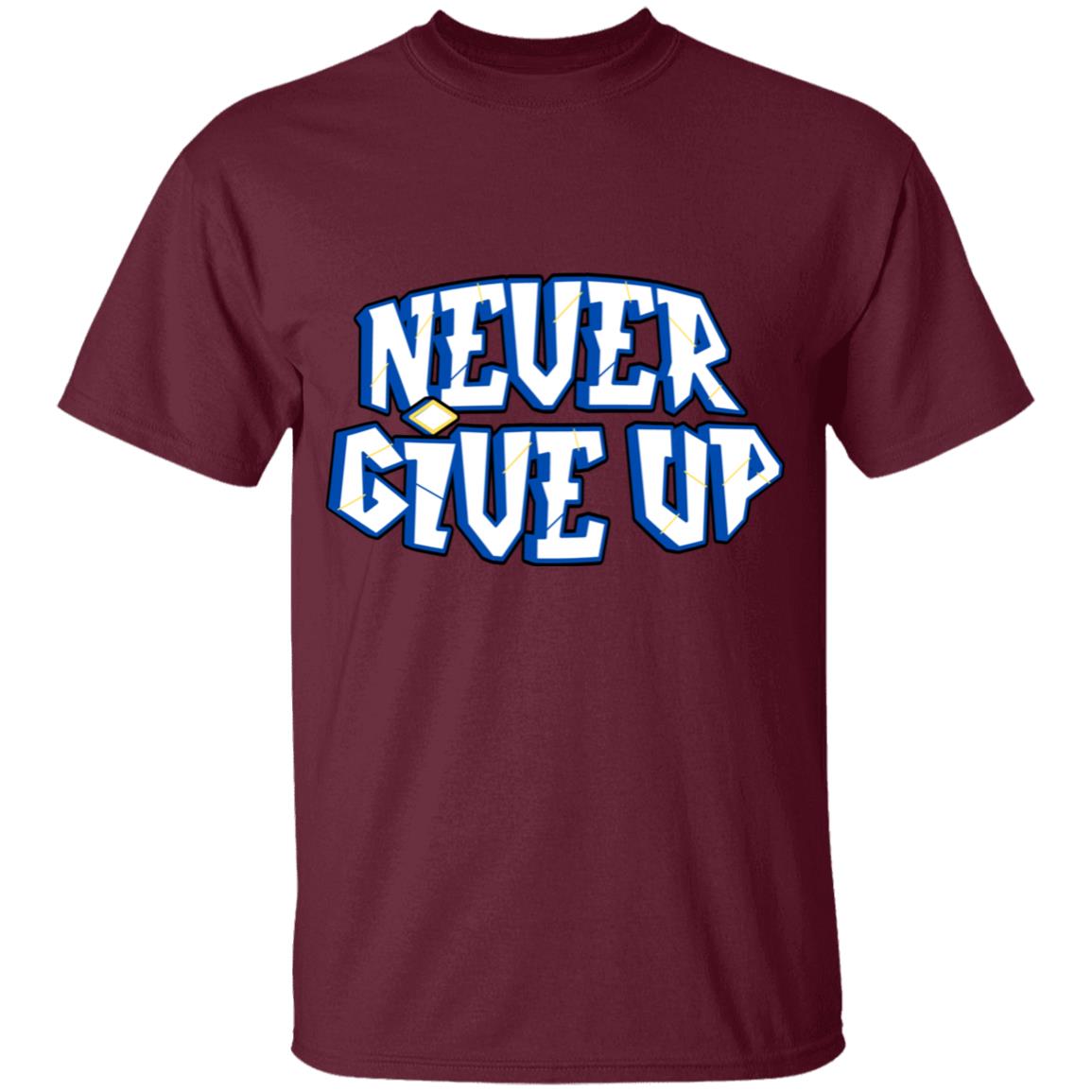 Get trendy with Kids' Never Give Up design (90) - T-Shirts available at Good Gift Company. Grab yours for $18 today!