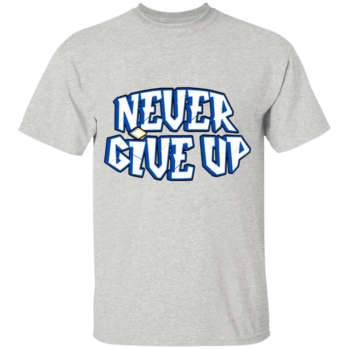 Get trendy with Kids' Never Give Up design (90) - T-Shirts available at Good Gift Company. Grab yours for $18 today!