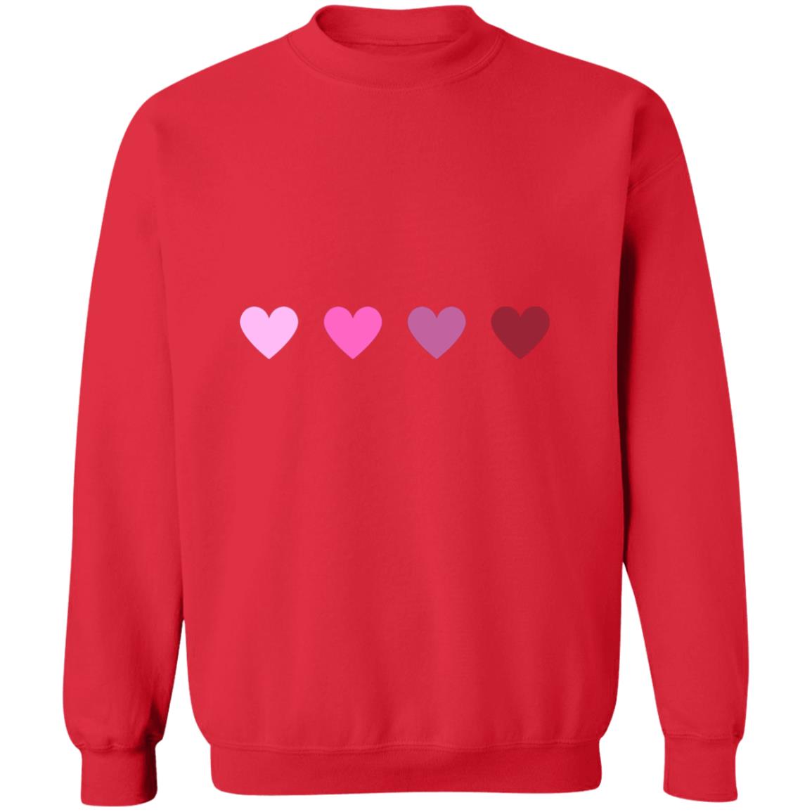 Get trendy with 4 hearts sweatshirt (3) Valentine Hearts Crewneck Pullover Sweatshirt - Sweatshirts available at Good Gift Company. Grab yours for $28.95 today!