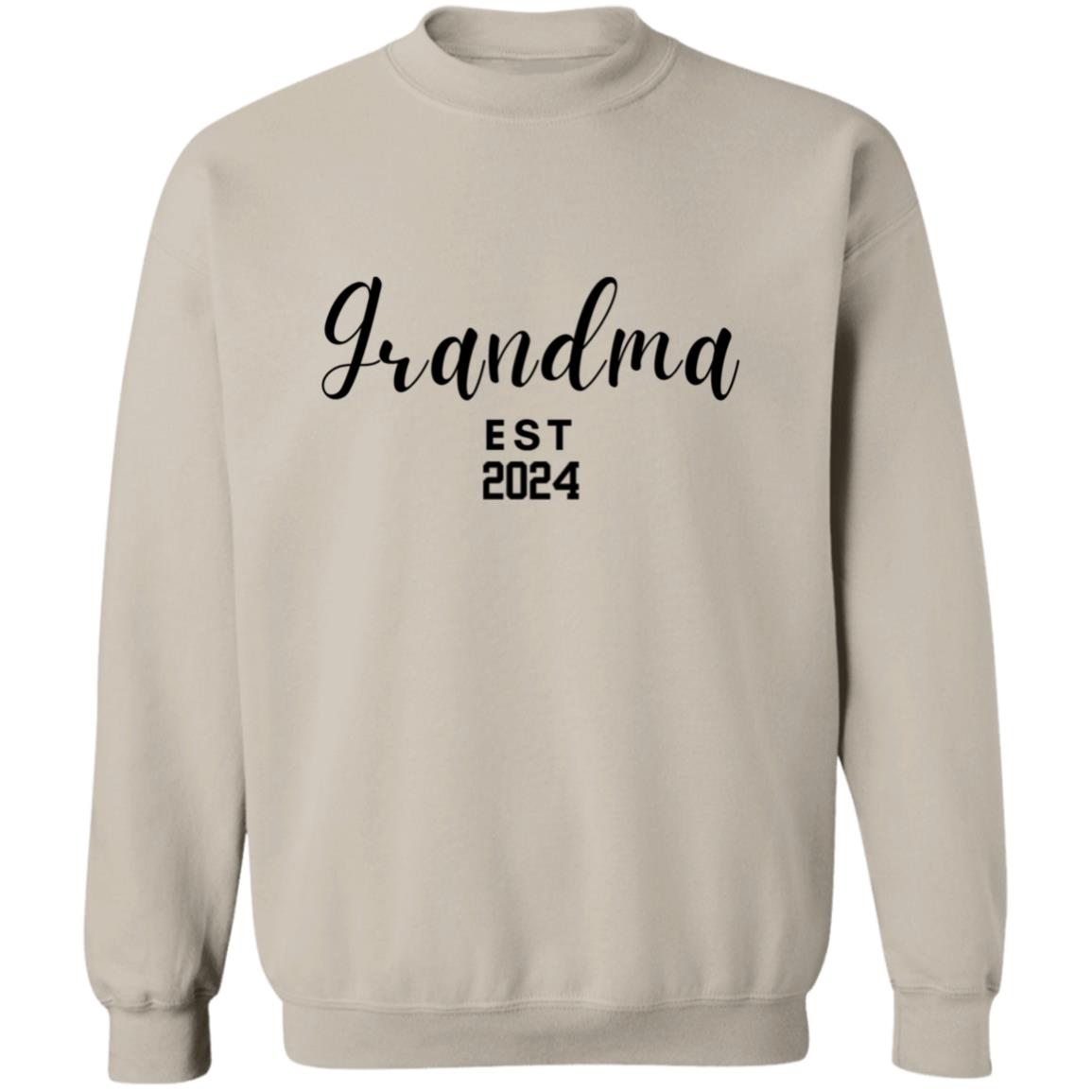 Get trendy with Grandma est. 2023 (6) Grandma Est (year first grandchild born)Crewneck Sweatshirt - Sweatshirts available at Good Gift Company. Grab yours for $24.95 today!