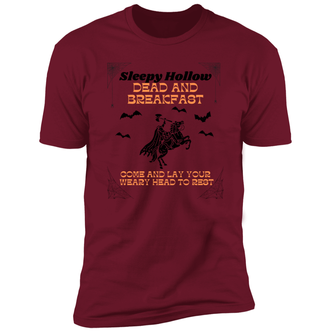 Get trendy with Sleepy Hollow Dead and Breakfast  Premium Short Sleeve Tee - T-Shirts available at Good Gift Company. Grab yours for $19.95 today!