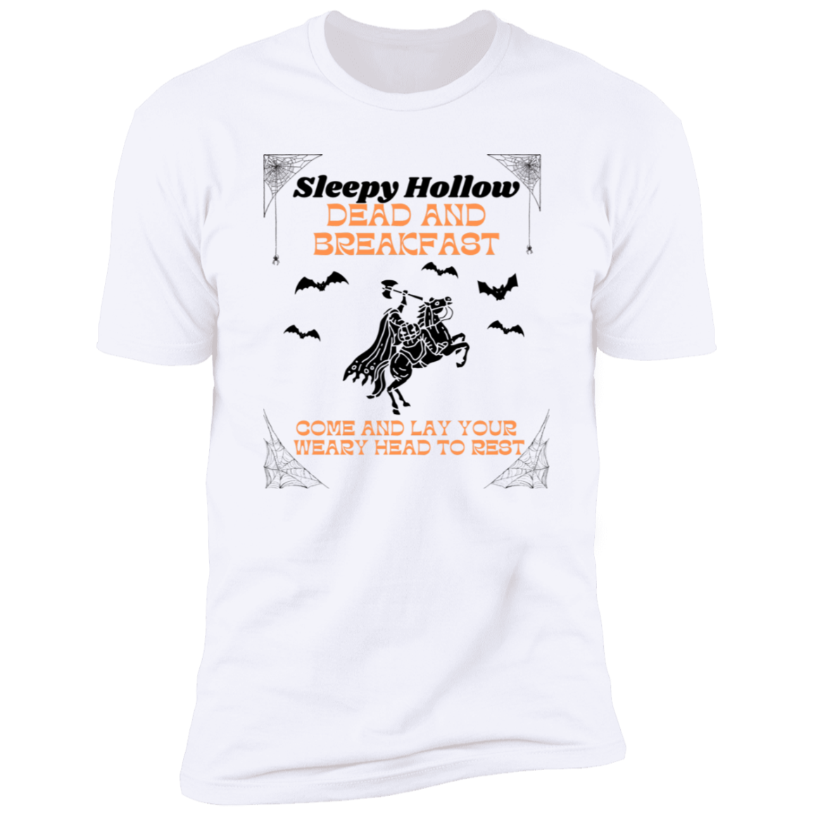 Get trendy with Sleepy Hollow Dead and Breakfast  Premium Short Sleeve Tee - T-Shirts available at Good Gift Company. Grab yours for $19.95 today!