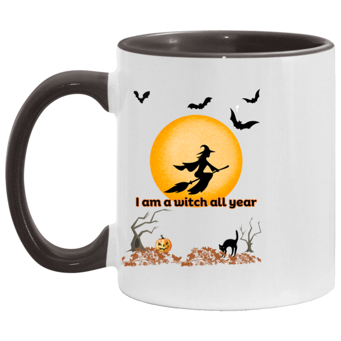Get trendy with I am a Witch all Year 11 oz. Accent Mug - Drinkware available at Good Gift Company. Grab yours for $16.95 today!