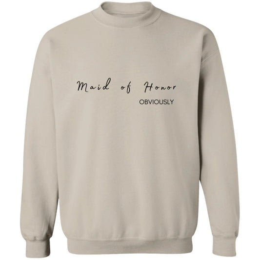 Get trendy with Maid of honor obviously Maid of Honor (Obviously) Crewneck Pullover Sweatshirt - Sweatshirts available at Good Gift Company. Grab yours for $25.53 today!