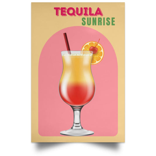 Get trendy with Tequila Sunrise POSPO Satin Portrait Poster - Housewares available at Good Gift Company. Grab yours for $6.75 today!