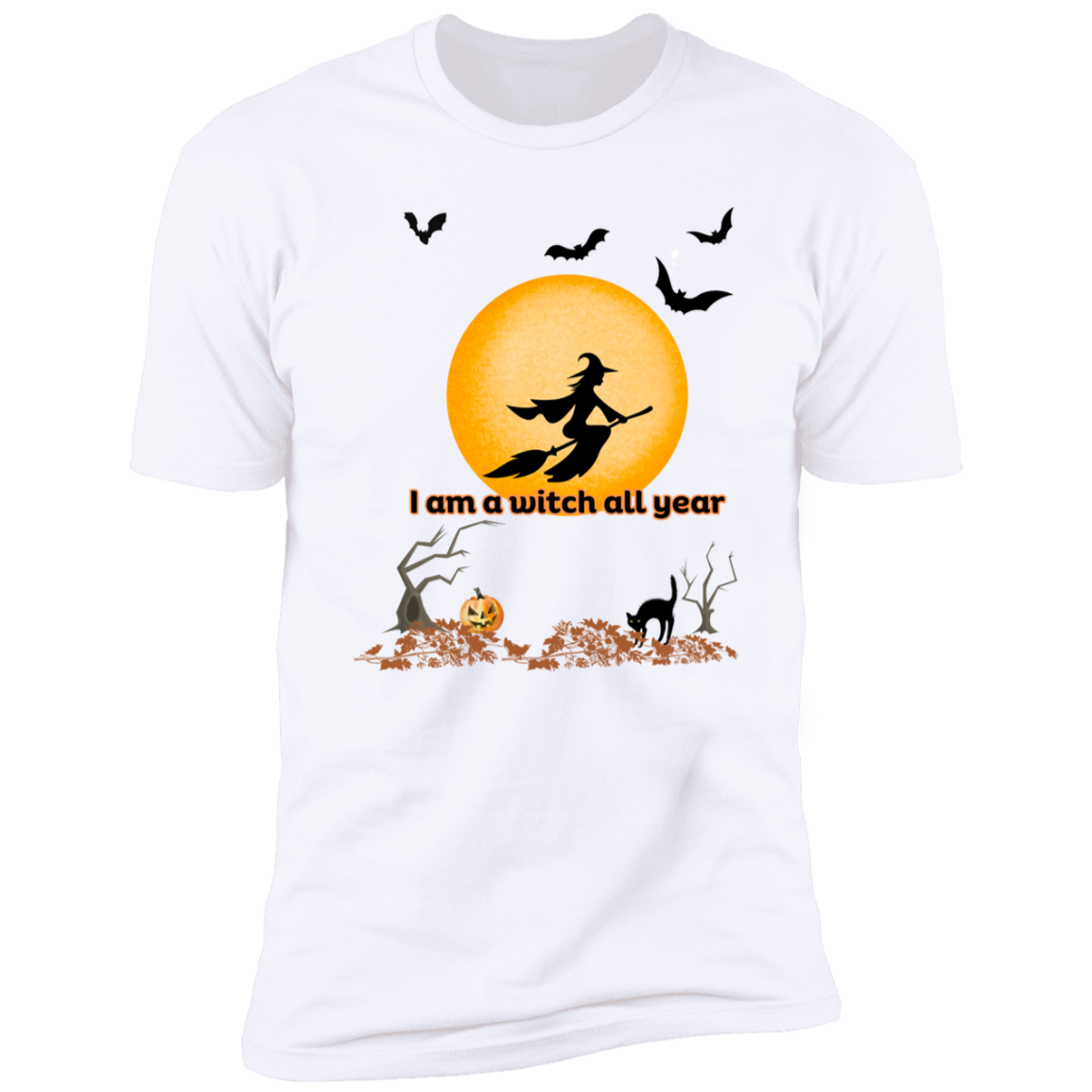 Get trendy with I am a witch all year Premium Short Sleeve Tee - T-Shirts available at Good Gift Company. Grab yours for $18 today!