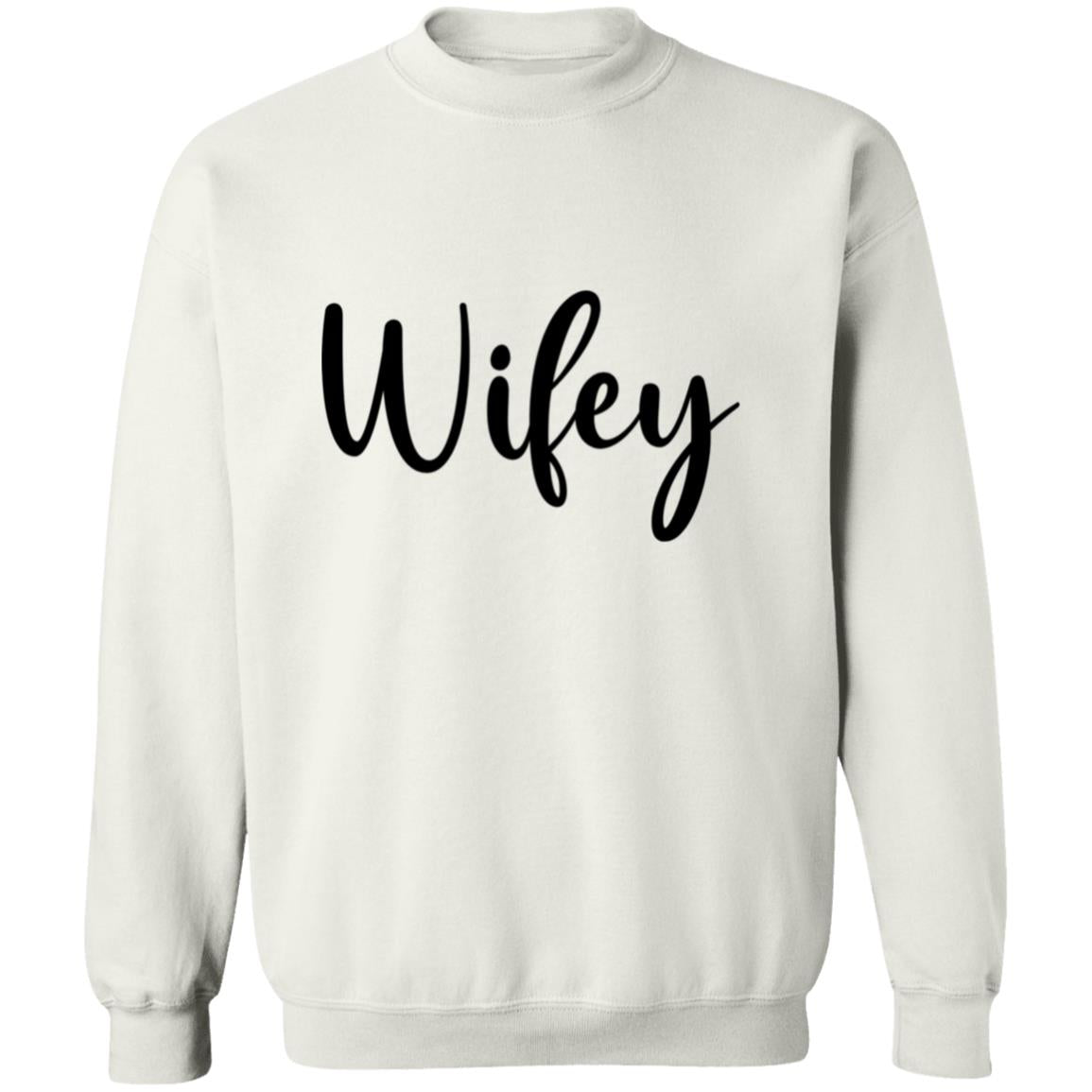 Get trendy with Wifey Wifey T shirt or crew neck sweatshirt - Apparel available at Good Gift Company. Grab yours for $21.59 today!