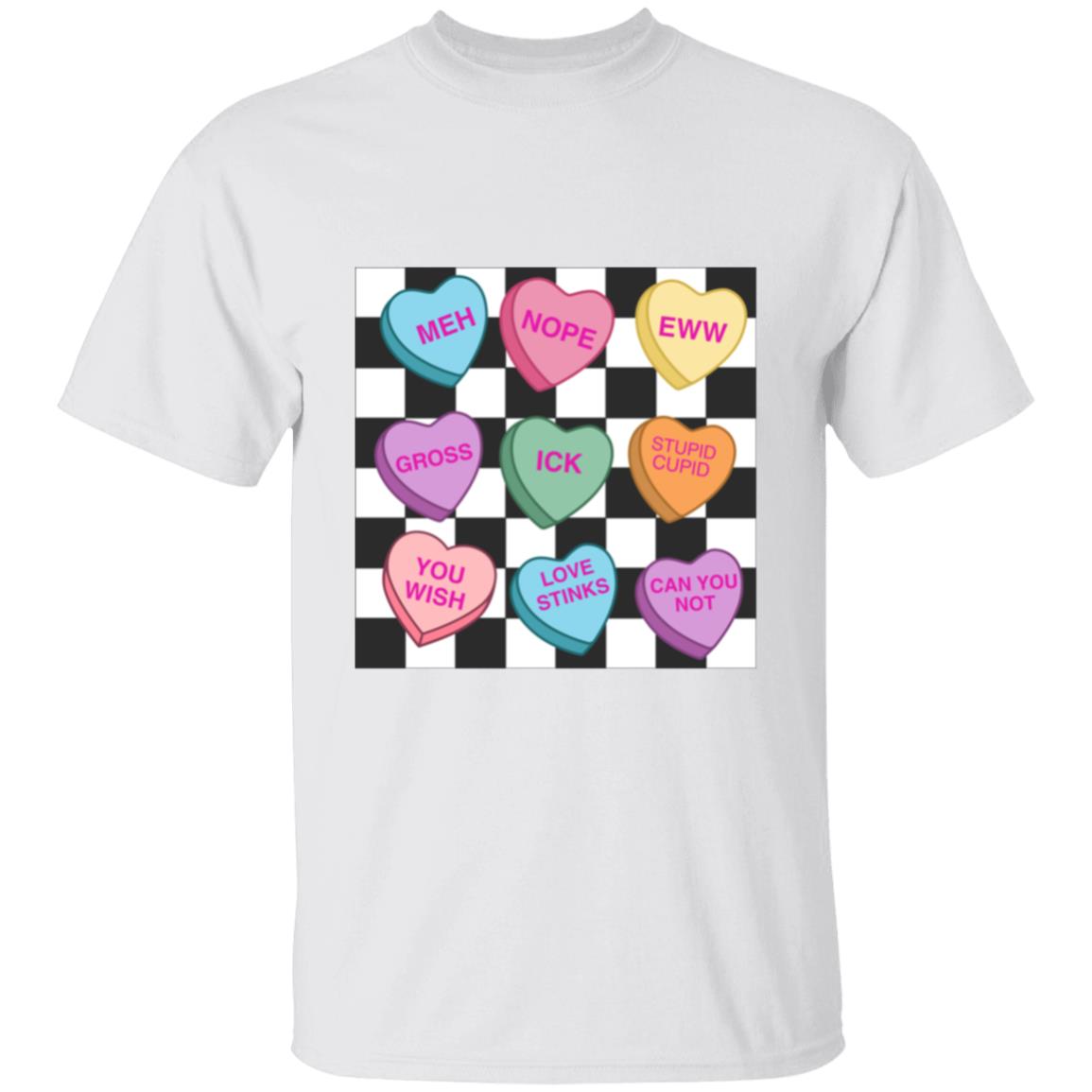 Get trendy with anti valentines candy sweatshirt Anti-Valentines Day Conversation Hearts Apparel - Apparel available at Good Gift Company. Grab yours for $21 today!
