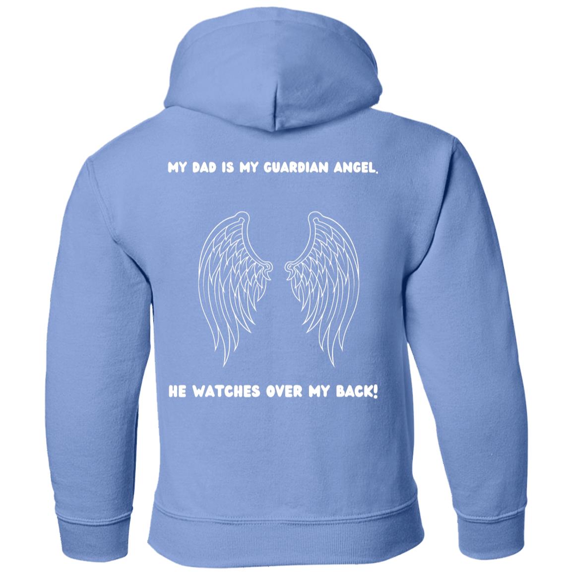 Get trendy with My Dad is MY Guardian Angel Black Text Youth Pullover Hoodie - Sweatshirts available at Good Gift Company. Grab yours for $35 today!